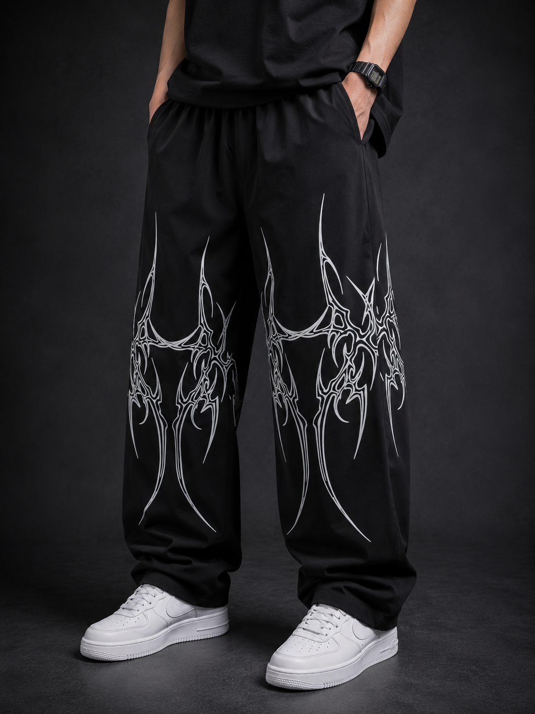 Tribal Spine Wide Leg Joggers
