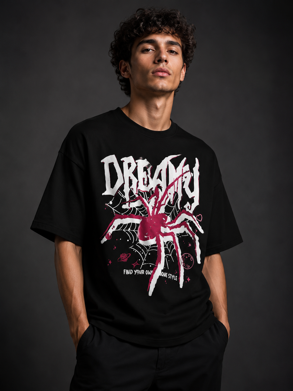 Dreamy Puff Print Oversized T-Shirt