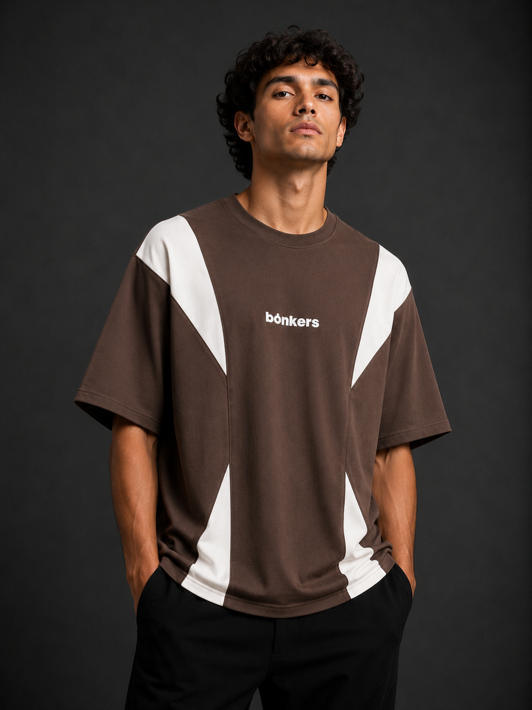 Bonkers Contrast Panel Oversized Tee