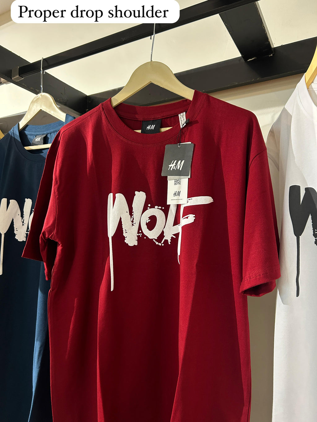 Wolf Puff Print Oversized T-Shirt