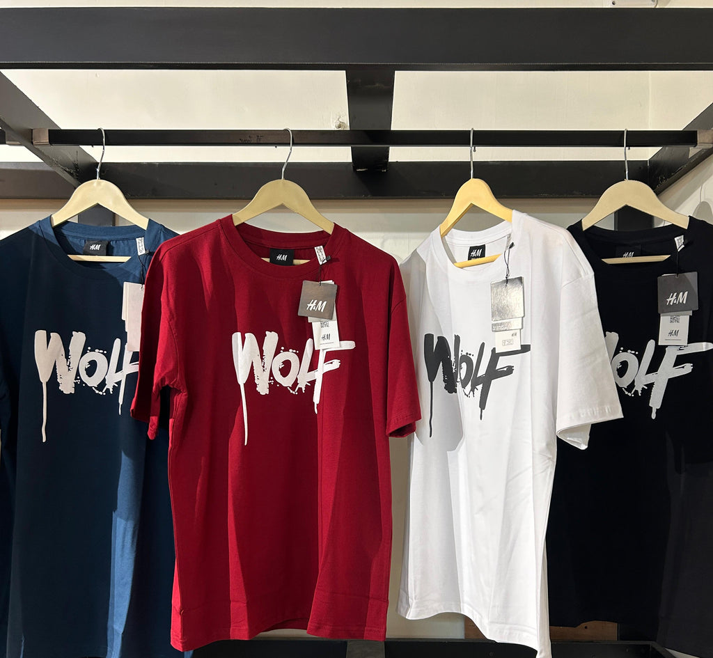 Wolf Puff Print Oversized T-Shirt