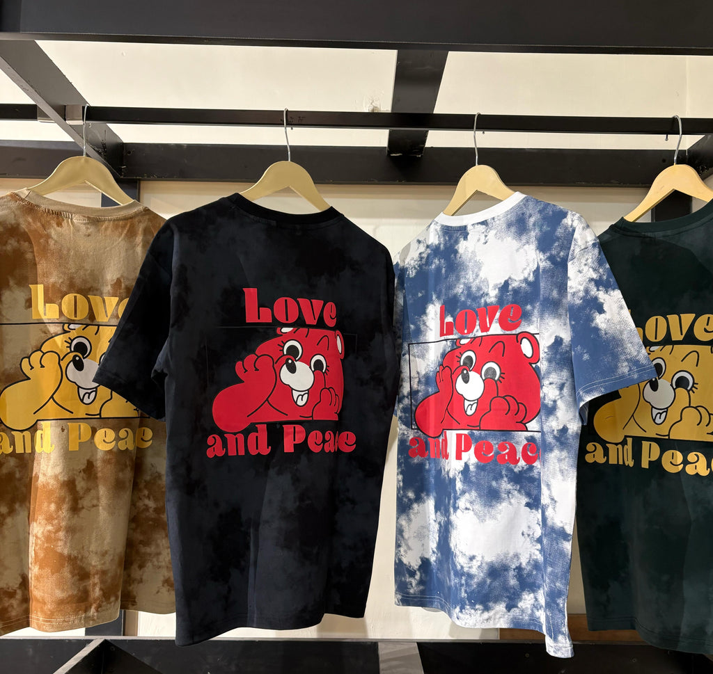 Love & Peace Tie-Dye Oversized T-Shirt